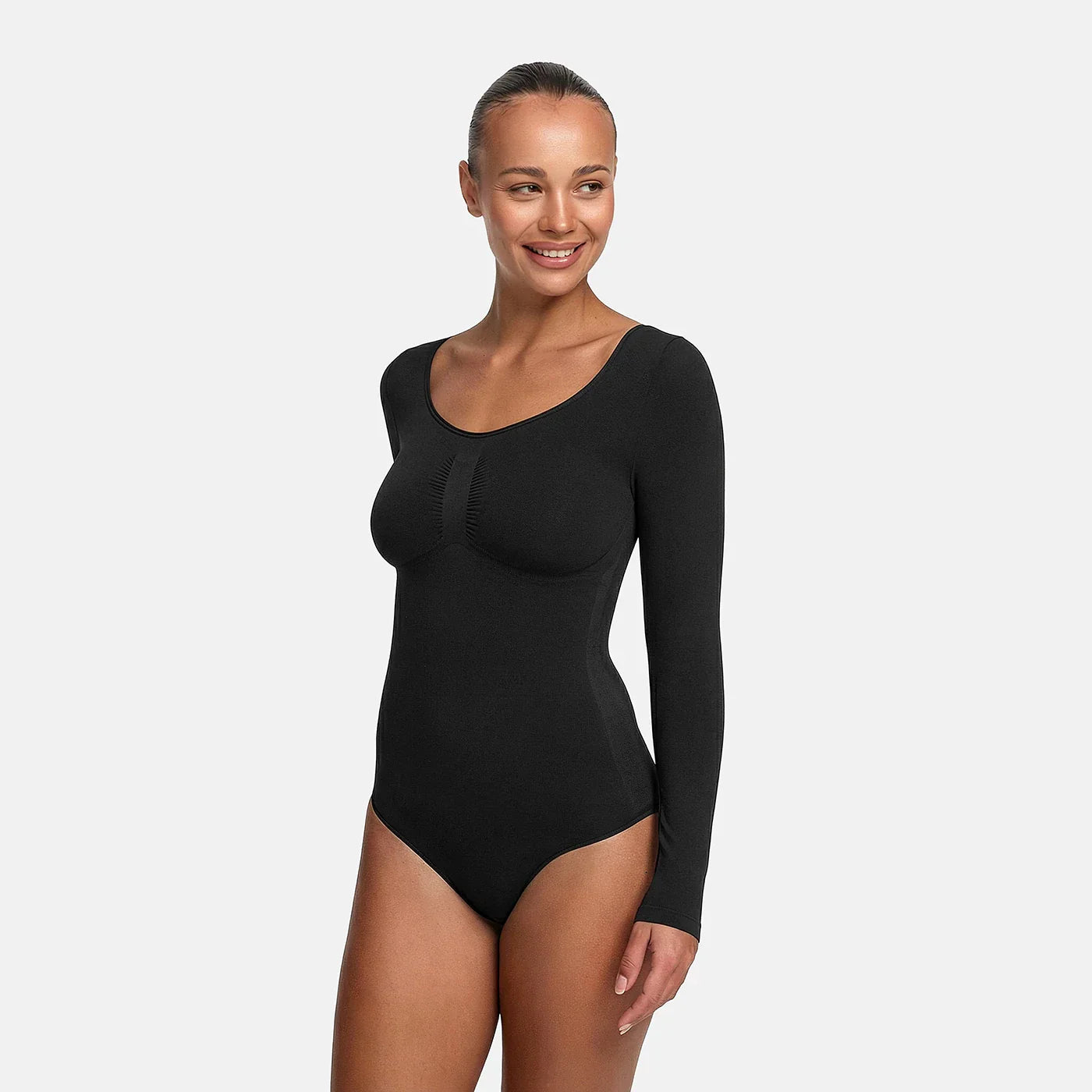 Bodysuit Sculpting Shapewear Longsleeve mit String