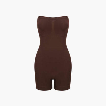 Trägerloser Bodysuit Sculpting Shapewear mit Shorts