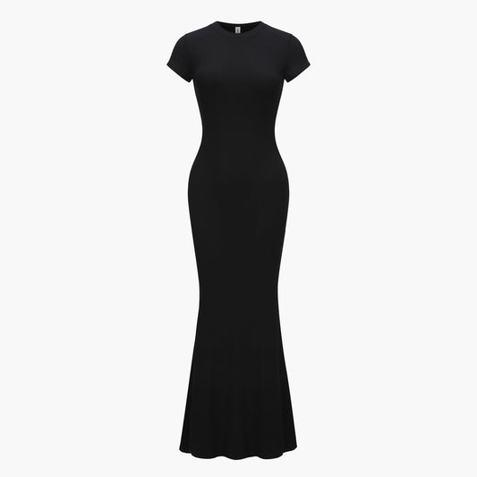 Ribbed T-Shirt Maxikleid
