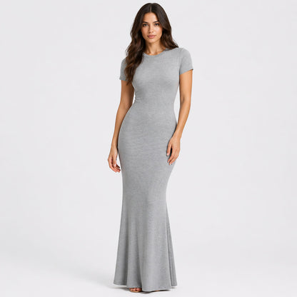 Ribbed T-Shirt Maxikleid